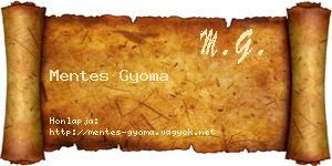 Mentes Gyoma névjegykártya